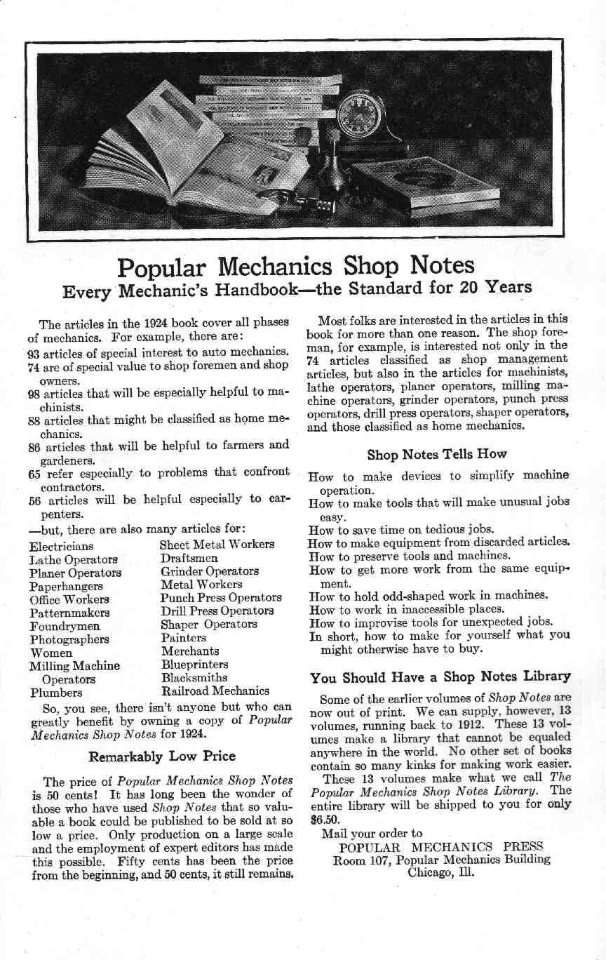 1924 Popular Mechanics Auto Tourist Handbook Page 78